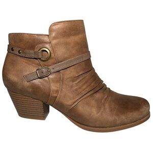 Yuu Booties 11 Regina Brown Slouch Ankle Boots